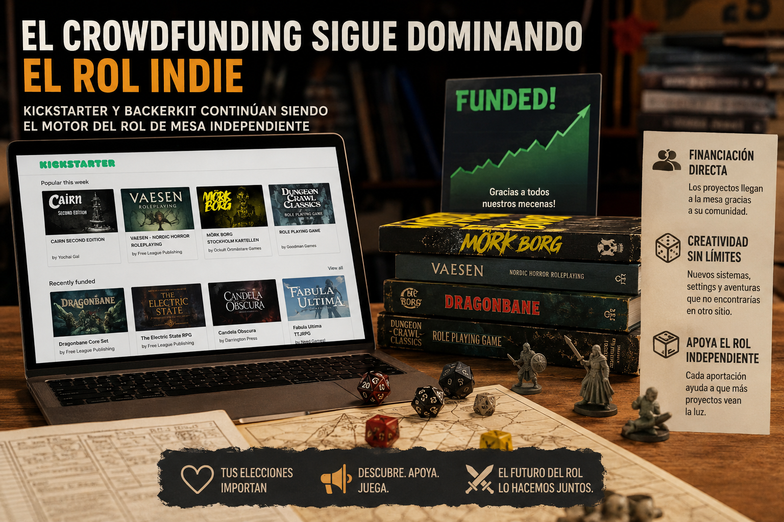 El crowdfunding sigue dominando el rol indie en 2026